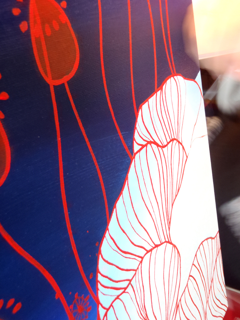 Elisa Viotto painting "Underwater project"